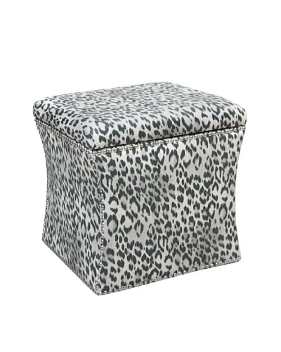 Skyline Nailhead Stud-Accented Storage Ottoman, Bosana Shadow