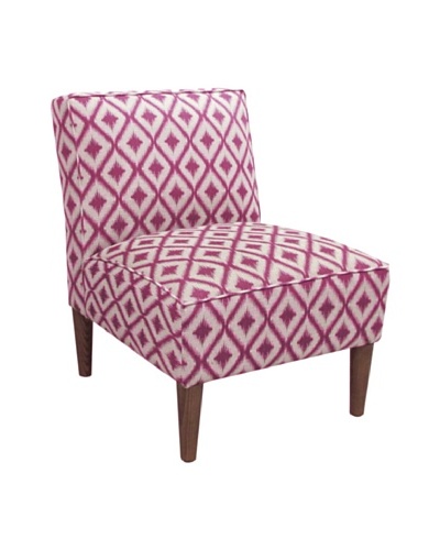 Skyline Armless Chair, Ikat Fret RaspberryAs You See