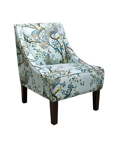 Skyline Swoop Arm Chair, Vintage Plumes Jade