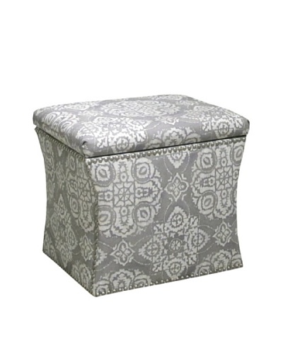 Skyline Nail Button Storage Ottoman, Jakarta Dune