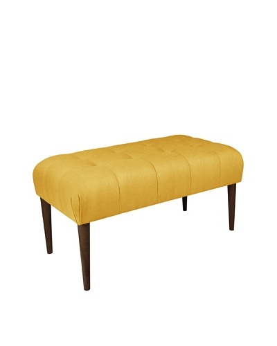 Skyline Furniture Button-Tufted Bench, French Yellow