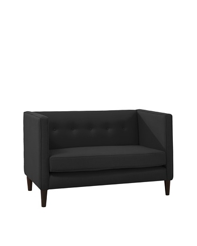 Skyline Furniture Five-Button Settee, Black