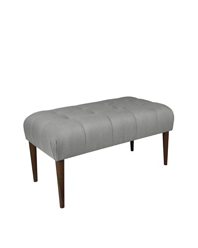 Skyline Furniture Button-Tufted Bench, Grey