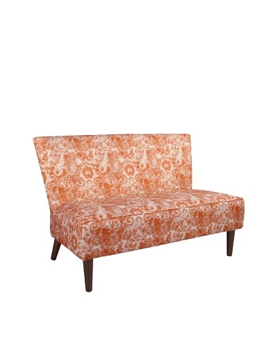 Skyline Furniture Modern Settee, Johnstone/Splendid Coral Rose