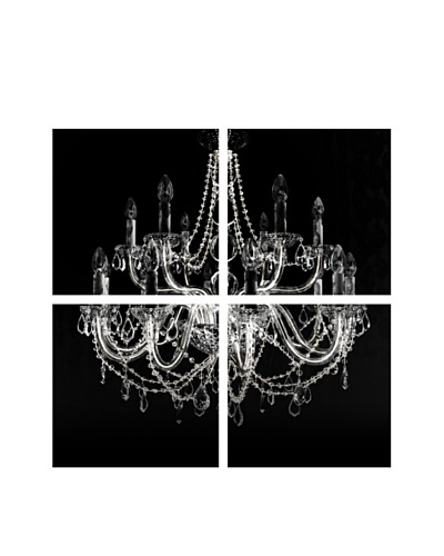 Art Addiction Black Chandelier, Quadriptych