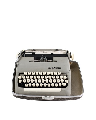 Smith Corona Vintage Typewriter, Grey