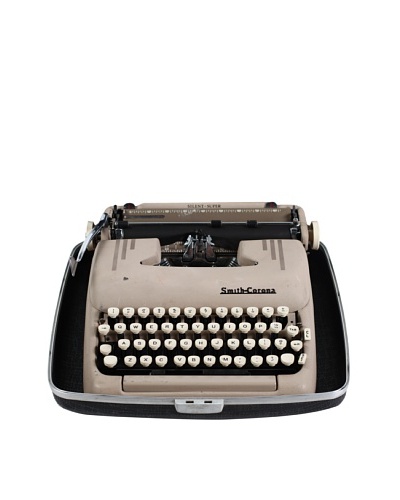 Smith Corona Vintage Typewriter, Tan