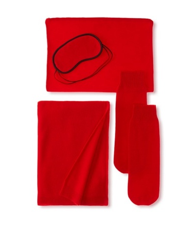 Sofia Cashmere Travel Set, Lipstick Red