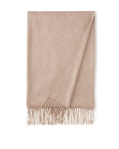 Sofia Cashmere Fringe Throw, Camel, 58″ x 62″