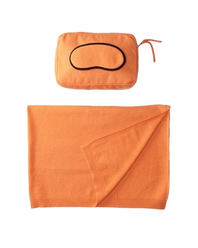 Sofia Cashmere Romagna Jersey Knit Travel Set, Tangerine