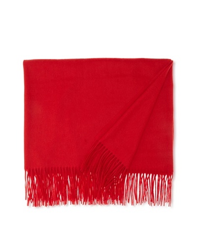 Sofia Cashmere Fringed Woven Throw, Cardinal, 55″ x 65″