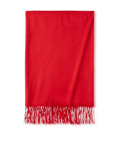 Sofia Cashmere Fringe Throw, Deep Red, 58 x 62