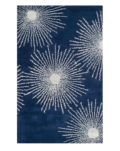 Soho Rugs Starburst Rug [Dark Blue/Ivory]