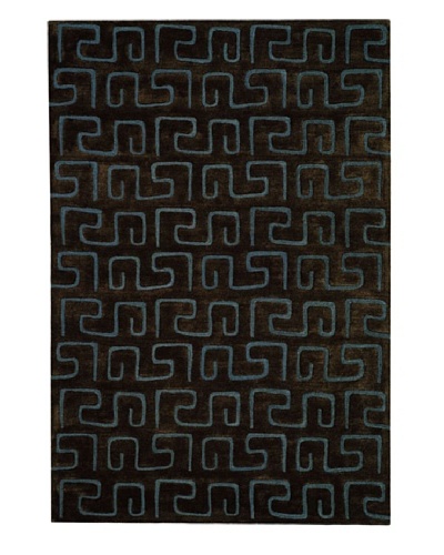 Soho Rugs Geo Rug [Brown/Light Blue]