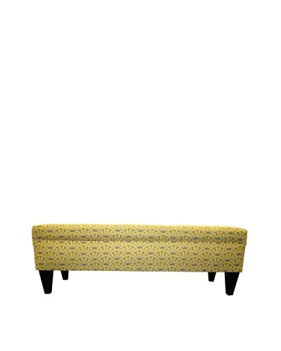 Sole Designs Brooke 10 Button Tufted Storage Bench, Bonjour Dijon