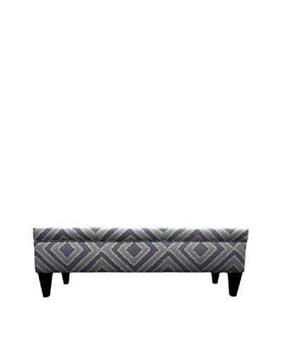 Sole Designs Brooke 10 Button Tufted Storage Bench, Nouveau Amethyst