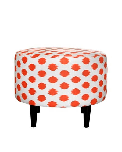 Sole Designs Sophia Jojo Round Ottoman, Tangelo