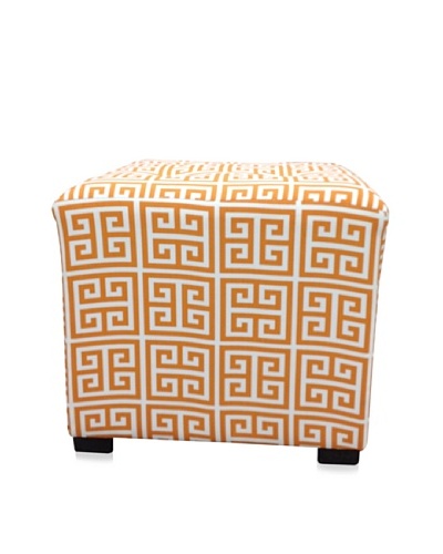 Sole Designs Amelia Chain Ottoman, Orange