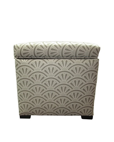 Sole Designs Tami Storage Ottoman, Bonjour Platinum