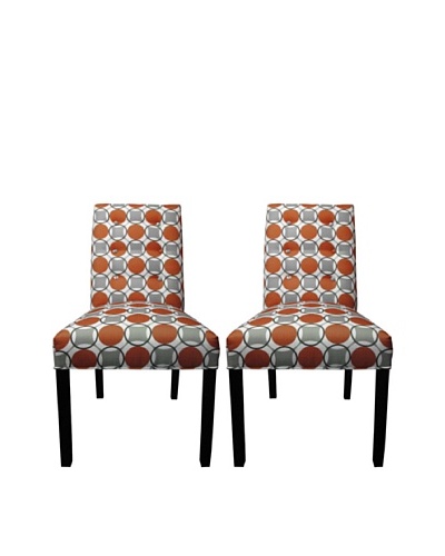 Sole Designs Kacey 6 Button Tufted Pair of Dining Chairs, Halo Grani