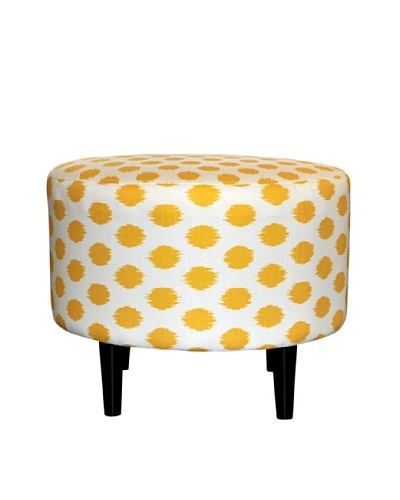 Sole Designs Sophia Jojo Round Ottoman, Yellow