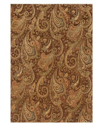 Langley Handspun Wool Rug [Brown/Cream/Green]