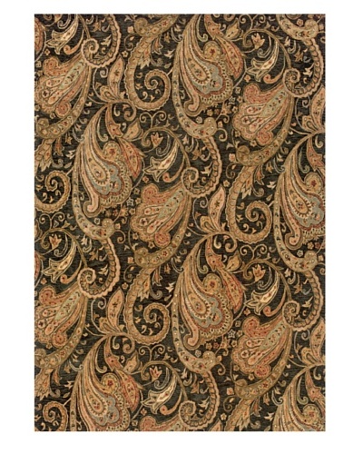 Langley Handspun Wool Rug [Black/Cinnamon]