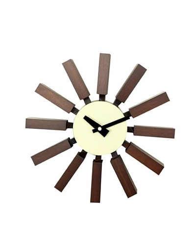 George Nelson Block Clock, Walnut