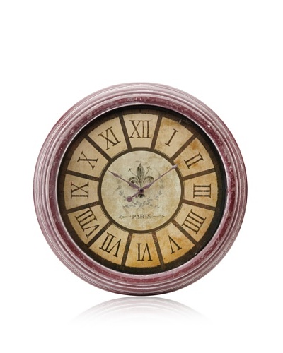 A&B Home Fleur-de-Lis Roman Numeral Wall Clock