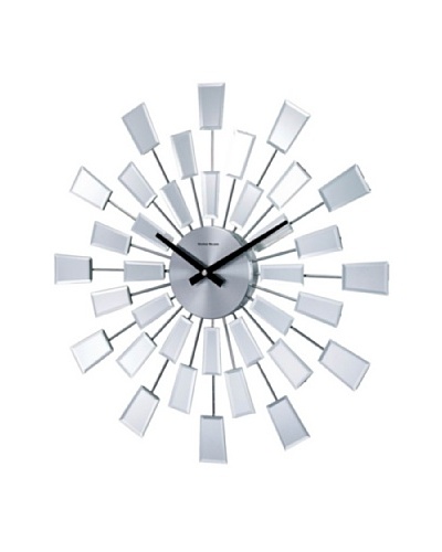 George Nelson Beveled Pixel Clock, Silver