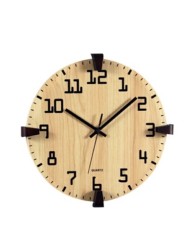 Verichron Organic Clock, Natural/Black