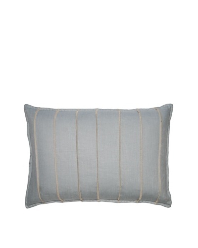 Square Feathers Blue Bands Boudoir Pillow