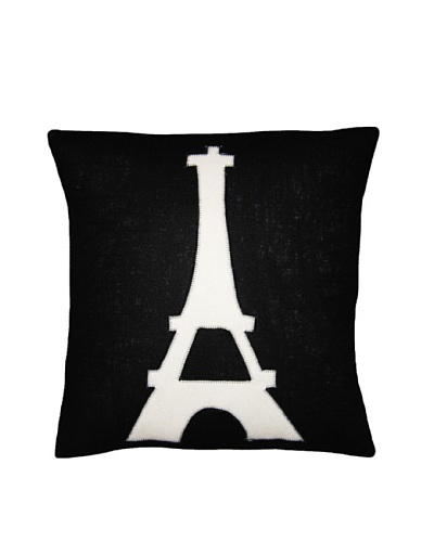 Square Feathers Eiffel Tower Square Pillow