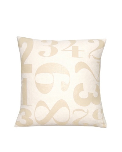 Square Feathers Numbers Square Pillow