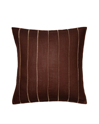 Square Feathers Brown Bands Square Pillow