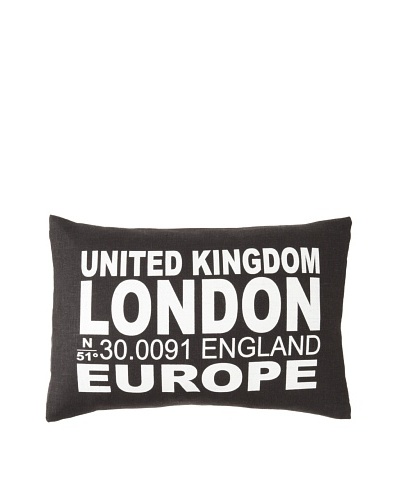 Square Feathers City Signs London Boudoir Pillow