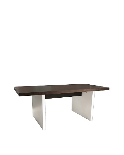 Star International Calvin Dining Table, Dark Walnut/White