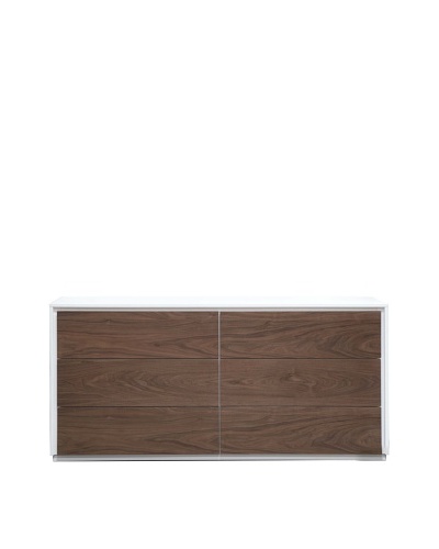 Star International Latitude Dresser, Natural Walnut/ White
