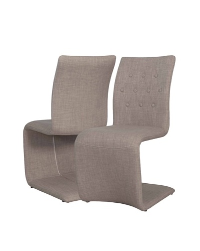 Star International Set of 2 Forma Dining Chairs, Grey/White