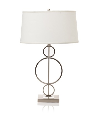 State Street Lighting Circle Metal Lamp [Satin Nickel]