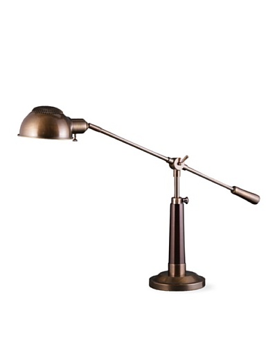 State Street Lighting Bridge Table Lamp, Dark Antique Brass
