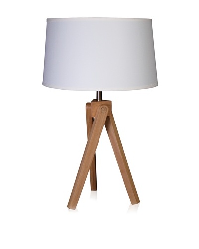 State Street Lighting Tripod Table Lamp, Alder Wood