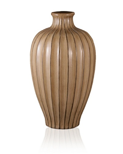State Street Lighting Carved Accent Vase, Toast