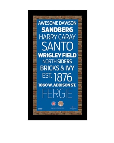 Steiner Sports Memorabilia Cubs Framed Subway Sign