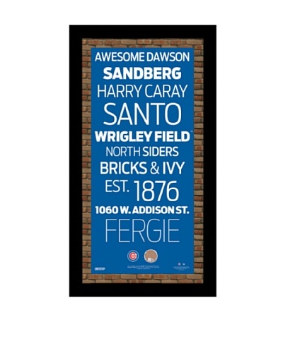 Steiner Sports Memorabilia Cubs Framed Subway Sign