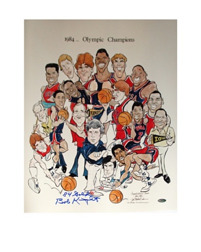Steiner Sports Memorabilia Bob Knight 1984 Olympic Champions Cartoon Signed Photo