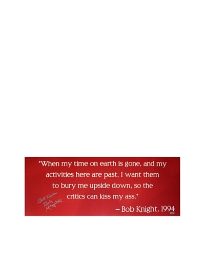 Steiner Sports Memorabilia Bobby Knight Autographed Panoramic Quote