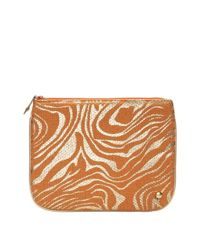 Stephanie Johnson Palm Desert Orange Large Flat Pouch