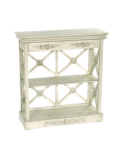 Sterling Home St. Thomas Bookshelf, Distressed Cream