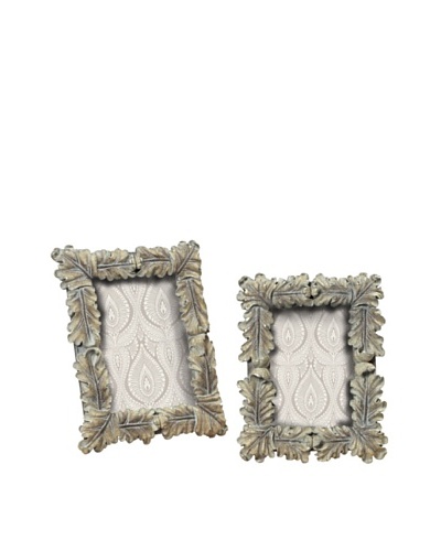 Sterling Home Pair of Florentine Scroll Picture Frames, Imperial Silver